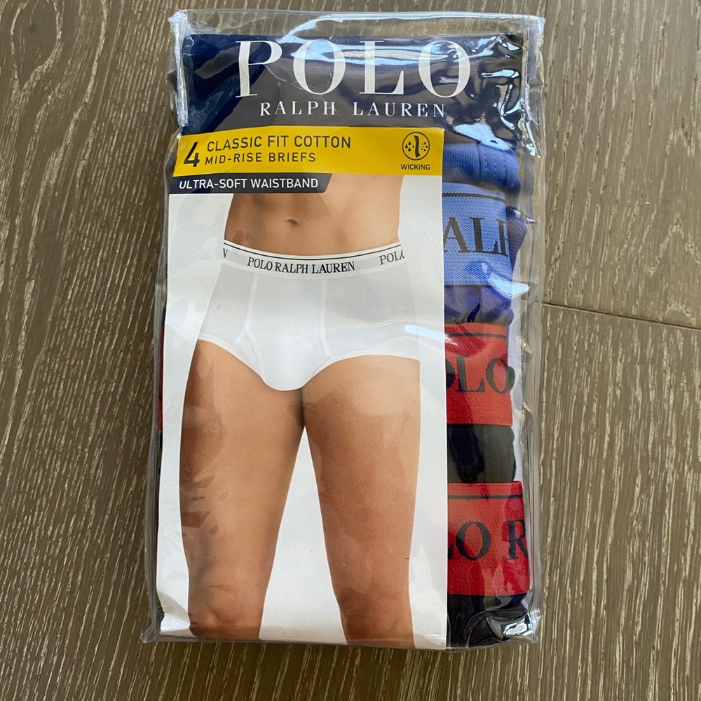 Polo by Ralph Lauren Men's Mid-Rise Briefs - Black, Blue, Red